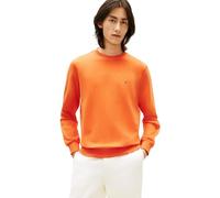 Sweatshirt TOMMY HILFIGER "ESSENTIAL TERRY CREWNECK", Herren, Gr. L, brilliant orange, Sweatware, Obermaterial: 100% Baumwolle, regular fit, Rundhals, Rippbündchen, Sweatshirts Sweatshirt (73181619-L)