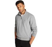 Tommy Hilfiger Herren Sweatshirt mit Reißverschluss Essential Fleece 1/4 Zip Troyer Kragen, Grau (Medium Grey Heather), 3XL