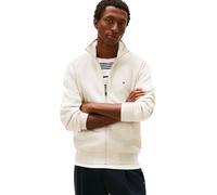 Tommy Hilfiger Herren Sweatshirt mit Reißverschluss Essential Fleece mit Stehkragen, Beige (Heathered Oatmilk), XXL
