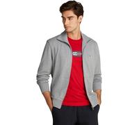 Tommy Hilfiger Herren Sweatshirt mit Reißverschluss Essential Terry mit Stehkragen, Grau (Medium Grey Heather), XS
