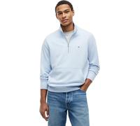 Tommy Hilfiger Herren Sweatshirt mit Reißverschluss Essential Terry New mit Stehkragen, Blau (Breezy Blue), L