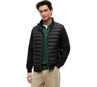 Tommy Hilfiger Herren Sweatshirt mit Reißverschluss Mix Media Stand Collar Steppjacke, Schwarz (Black), XXL