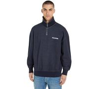Tommy Hilfiger Herren Sweatshirt mit Reißverschluss Monotype Honeycomb Halber Zipper, Blau (Desert Sky), M