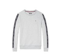 Tommy Hilfiger Herren Sweatshirt ohne Kapuze, Grau (Grey Heather), M