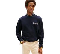 Tommy Hilfiger Herren Sweatshirt Small Crest Outline mit Rundhalsausschnitt, Blau (Desert Sky), L
