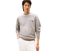 Tommy Hilfiger Herren Sweatshirt Small Crest Outline mit Rundhalsausschnitt, Grau (Medium Grey Heather), S