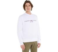 Tommy Hilfiger Herren Sweatshirt Tommy Logo ohne Kapuze, Weiß (White), S