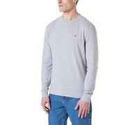 Tommy Hilfiger Herren Sweatshirt Track Top ohne Kapuze, Grau (Light Grey Heather), S