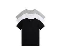Tommy Hilfiger Herren 3er Pack T-Shirts Kurzarm Stretch Rundhalsausschnitt, Mehrfarbig (Black/White/Grey Heather), XXL