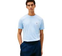 Tommy Hilfiger Herren T-Shirt Kurzarm Brand Love Small mit Rundhalsausschnitt, Blau (Well Water), M