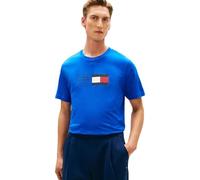 Tommy Hilfiger Herren T-Shirt Kurzarm Brand Love Text Box aus Baumwolle, Blau (Regal Blue), XXL