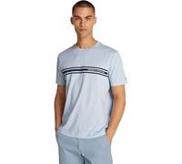 Tommy Hilfiger Herren T-Shirt Kurzarm Central Chest Stripe Baumwolle, Blau (Breezy Blue), 3XL