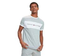 Tommy Hilfiger Herren T-Shirt Kurzarm CN Tee Logo Flag Grau XL