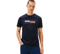Tommy Hilfiger Logo Crew Neck T-shirt Desert Sky Größe: L | Bedruckte T-Shirts Outlet | Herren