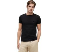 Tommy Hilfiger Core Stretch Slim Fit T-Shirt Rundhals schwarz, Einfarbig