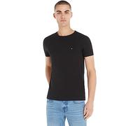 Tommy Hilfiger Herren T-Shirt Kurzarm Core Stretch Slim Fit, Schwarz (Black), S