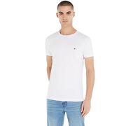 Tommy Hilfiger Herren T-Shirt Kurzarm Core Stretch Slim Fit, Weiß (White), 3XL