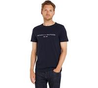 Tommy Hilfiger Herren T-Shirt Kurzarm Core Tommy Logo Rundhalsausschnitt, Blau (Sky Captain), 3XL