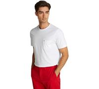 Tommy Hilfiger Herren T-Shirt Kurzarm Essential mit Brusttasche, Weiß (White), XXL