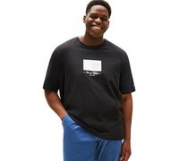 T-Shirt "BT-ITHACA FLAG TEE-B", Herren, Gr. 4XL, schwarz, Single Jersey, Obermaterial: 100% Baumwolle, TOMMY HILFIGER BIG & TALL, unifarben, casual, regular fit normal, Rundhals, Kurzarm eingesetzt ab
