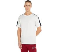 Tommy Hilfiger Herren T-Shirt Kurzarm Regular Fit, Weiß (Ecru), XXL