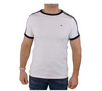 Tommy Hilfiger Herren T-Shirt Kurzarm Rundhalsausschnitt, Weiß (White), M