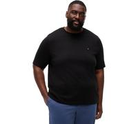 T-Shirt "BT-ESS SEASONAL REGULAR SOLID", Damen, Gr. XXL, schwarz, Single Jersey, Obermaterial: 100% Baumwolle, TOMMY HILFIGER BIG & TALL, regular fit normal, Rundhals, eingesetzt abgesteppte Kante, Sh