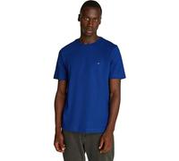 T-Shirt TOMMY HILFIGER "ESSENTIAL REG FIT SOLID TEE", Herren, Gr. S, blau (wedge blau), Single Jersey, Obermaterial: 100% Baumwolle, unifarben, casual, Basic, Rundhals, Kurzarm, Shirts, mit Rundhalsau
