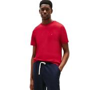Tommy Hilfiger Herren T-Shirt Kurzarm Seasonal Solid Tee mit Rundhalsausschnitt, Mehrfarbig (Medium Red), XL