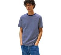 Tommy Hilfiger Herren T-Shirt Kurzarm Seasonal Solid Tee mit Rundhalsausschnitt, Mehrfarbig (Preppy Navy/Ivory Petal), XXL