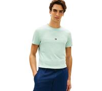 T-Shirt TOMMY HILFIGER "TOMMY LOGO", Herren, Gr. L, crushed mint, Jersey, Obermaterial: 100% Baumwolle, schmal hüftbedeckend, Rundhals, eingesetzt abgesteppt, Shirts T-Shirt, aus reiner Baumwolle (200