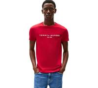 Tommy Hilfiger Herren T-Shirt Kurzarm Slim Fit, Rot (Medium Red), S