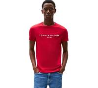 Tommy Hilfiger Herren T-Shirt Kurzarm Slim Fit, Rot (Medium Red), XXL