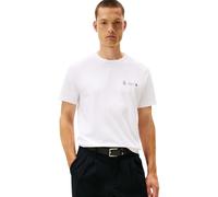 Tommy Hilfiger Herren T-Shirt Kurzarm Small Crest Outline mit Rundhalsausschnitt, Weiß (White), XS