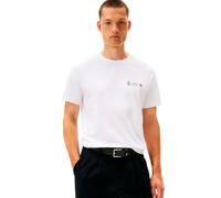 Tommy Hilfiger Herren T-Shirt Kurzarm Small Crest Outline mit Rundhalsausschnitt, Weiß (White), XXL