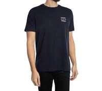 Tommy Hilfiger Herren T-Shirt Kurzarm Stack Tee mit Rundhalsausschnitt, Blau (Desert Sky), S