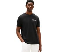 Tommy Hilfiger Herren T-Shirt Kurzarm Stack Tee Regular Fit, Schwarz (Black), L