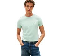 Tommy Hilfiger "STRETCH SLIM FIT TEE mit Rundhals und Logostickerei" unifarben, casual, slim fit, Baumwollmix, Rundhals (97026457-XL) crushed mint