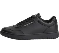Tommy Hilfiger Herren Th Basket Core Leather Fm0fm05927Low Top, Black, 48 EU