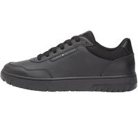 Sneaker TOMMY HILFIGER "BASKET CORE LITE LTH BLOCK", Herren, Gr. 43, schwarz, Leder, Lederimitat, Textil, Schuhe Sneaker, Freizeitschuh, Halbschuh, Schnürschuh mit seitlicher Logoverzierung (75187002-