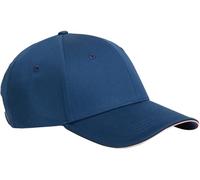 Baseball Cap TOMMY HILFIGER "TH CORPORATE COTTON 6 PANEL CAP", Herren, haunted blau, Twill, Baumwolle, Basic, Caps, mit dezentem Logo-Pin über dem Schild (40440040-0) haunted blau