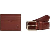 TOMMY HILFIGER Herren TH Crest Gürtel und CC-Halter AM0AM13934 Geschenkpaket, Braun (Winter Cognac), 105, Braun (Winter Cognac), 105