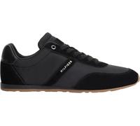 Sneaker TOMMY HILFIGER "TH LO RUN ICON SUMMER MIX", Herren, Gr. 44, schwarz, Leder, Textil, Schuhe Sneaker, Freizeitschuh, Halbschuh, Schnürschuh, weiche Schaftrand-Polsterung (69383063-44) schwarz