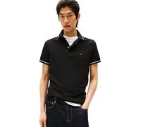 Poloshirt TOMMY HILFIGER "TIPPED SLIM FIT POLO" Gr. S, schwarz, Herren, Obermaterial: 96% Baumwolle, 4% Elasthan, Shirts (55811212-S) schwarz