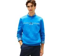 Sweatshirt TOMMY HILFIGER "TOMMY LOGO", Herren, Gr. L, blau orbit, Sweatware, Obermaterial: 70% Baumwolle, 30% Polyester, normal hüftbedeckend, Rundhals, eingesetzt Rippbündchen, Sweatshirts Sweatshir