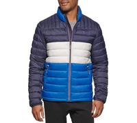 Tommy Hilfiger Herren Ultra Loft leichte verstaubare Pufferjacke (Standard und groß und hoch) Daunenalternative Mantel, Königsblauer Block, XL