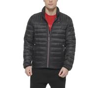 Tommy Hilfiger Herren Ultra Loft leichte verstaubare Pufferjacke (Standard und groß und hoch) Daunenalternative Mantel, Schwarz, L
