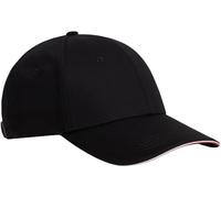 Baseball Cap TOMMY HILFIGER "TH CORPORATE COTTON 6 PANEL CAP", Herren, schwarz, Baumwolle, Caps (93957651-0) schwarz