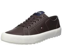 Tommy Hilfiger Herren Vulcanized Sneaker Cleated Schuhe, Braun (Cocoa), 40