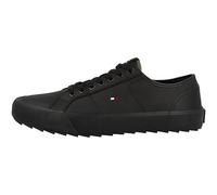 Tommy Hilfiger Herren Vulcanized Sneaker Cleated Schuhe, Schwarz (Triple Black), 41